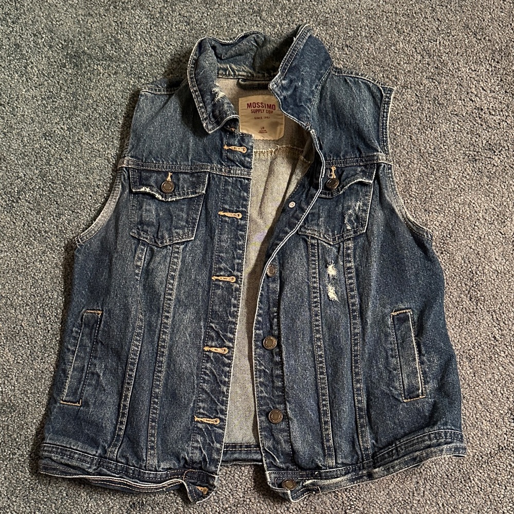 Mossimo Supply Co. Blue Denim Vest